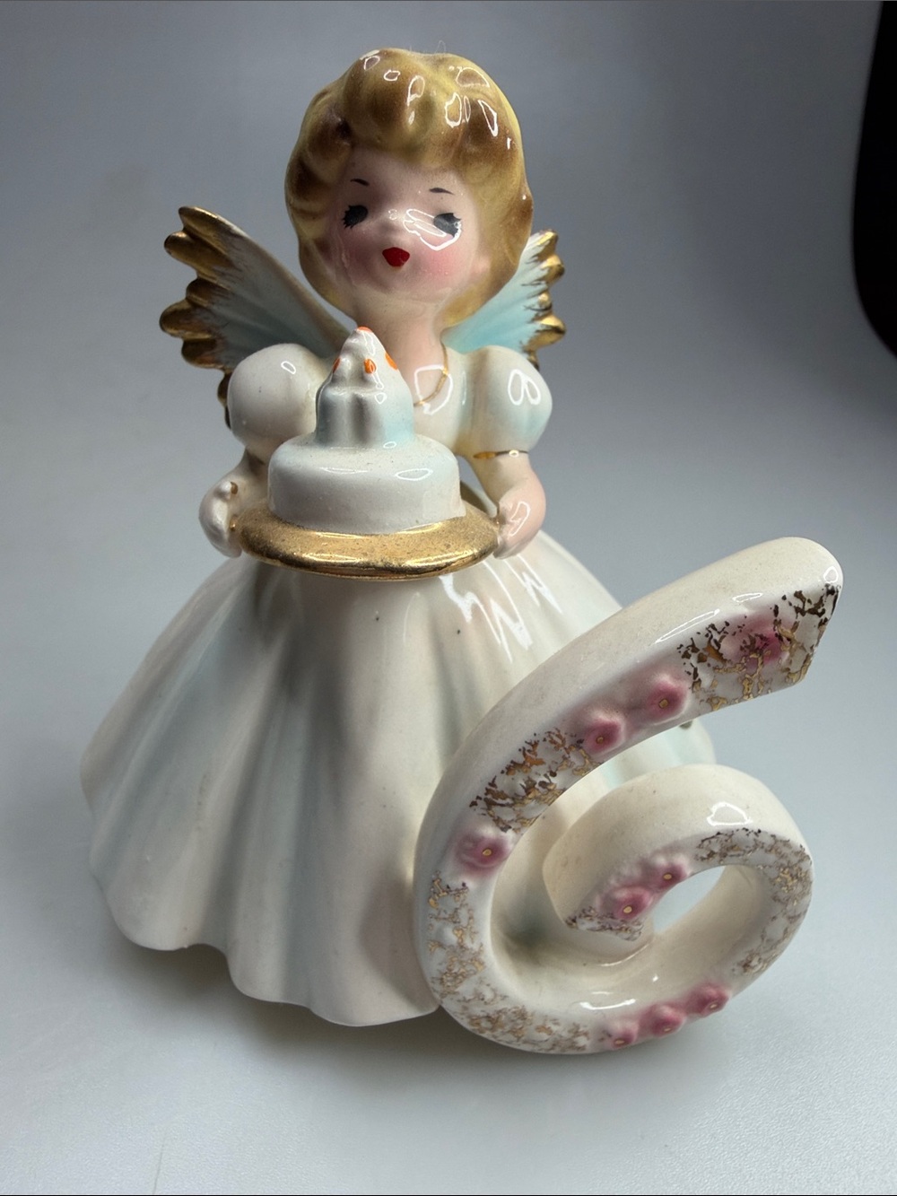 Vintage Josef Originals Birthday Girls Angel 6 Year Old Figurine 1950’s Japan